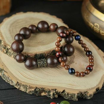 5 Mukhi Rudraksha White Crystal Bracele
